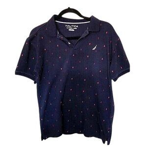 NAUTICA-Classic Short Sleeve Polo Shirt Size XL Youth (18-20) Blue